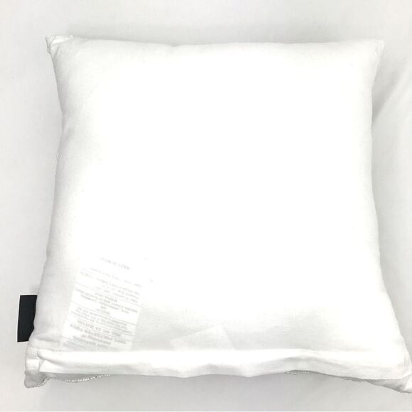 Noir Night Black Spiderweb White Beaded 16” Halloween Decor Accent Throw Pillow - Picture 14 of 15